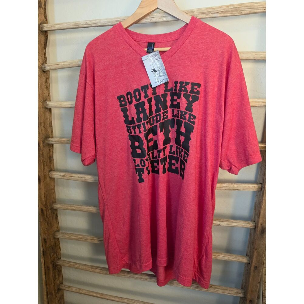 Lucky Lemon Design Co Booty Like Lainey Beth Teeter Western Graphic Tee XL NWT